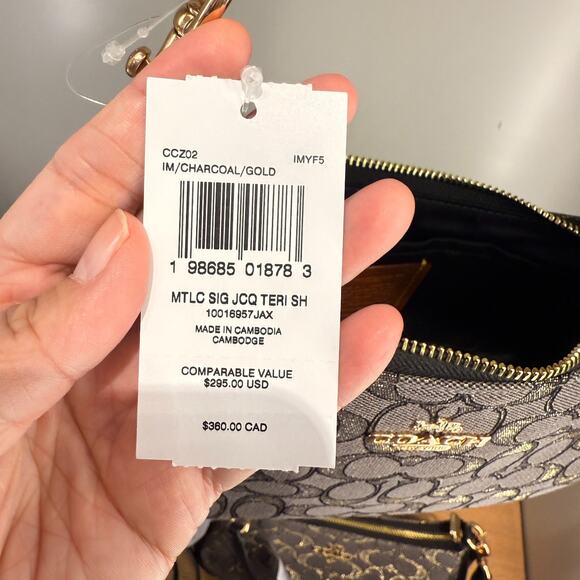 Coach Teri Shoulder Bag In Signature Jacquard CCZ02 - Picture 8 of 8